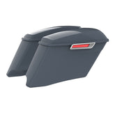 HR3 Gunship Gray CVO Stretched Saddlebags For 14-23 Harley Touring